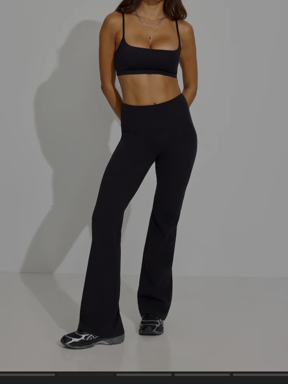 High-Rise Black Flare Pants